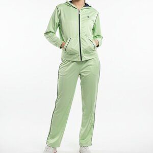 Vintage Oleg Cassini Tracksuit Y2K Green Athletic Street Casual XL